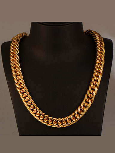 custom 18K Fashion Flat Chain Necklace