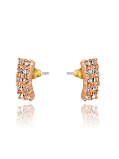 Trendy Square Shaped Austria Crystal Stud Earrings