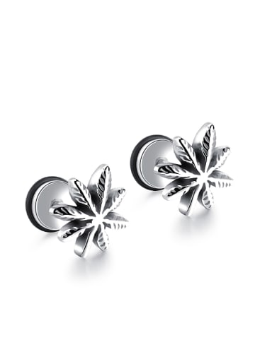Tiny Flowery Titanium Stud Earrings