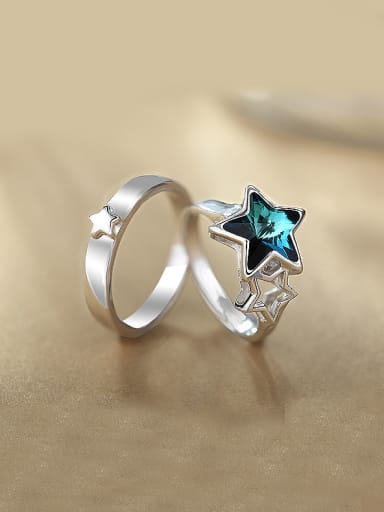 Five-point Star Shaped Couple Ring