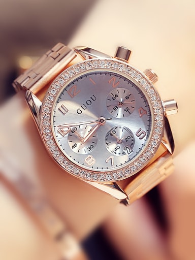 custom GUOU Brand Luxury Chronograph Women Watch