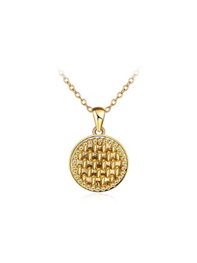Trendy Gold Plated Round Shaped Necklace