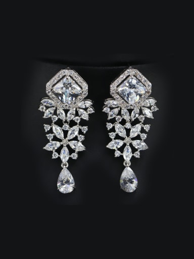 Wedding Accessories Zircons Cluster earring