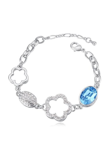 Fashion austrian Crystals Flowery Alloy Bracelet
