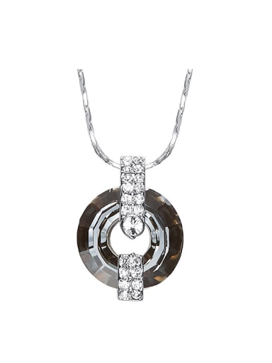 Fashion Round austrian Crystal Zircon Necklace