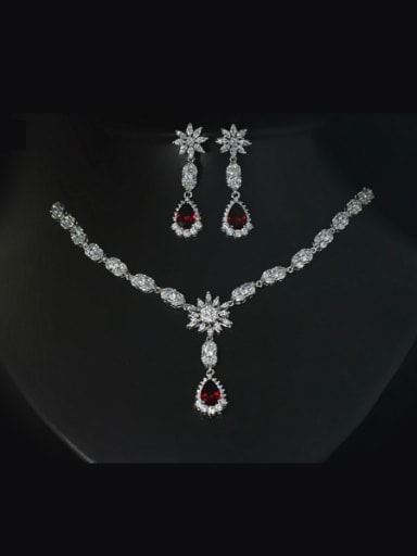 Luxury AAA Zircon Two Pieces Set