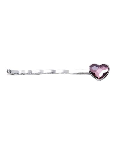 custom Pink Heart-shaped Hairpin