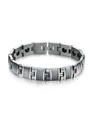 Fashion Cubic Magnets Titanium Men Bracelet