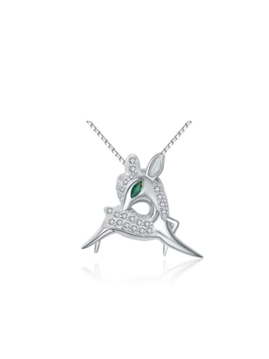 S925 Silver Lovely Deer Shaped Pendant