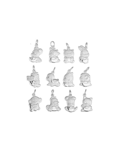 Lovely Catoon Animal Baby Silver Pendant