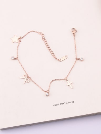 Rose Gold Plated Geometric Accessories Anklet