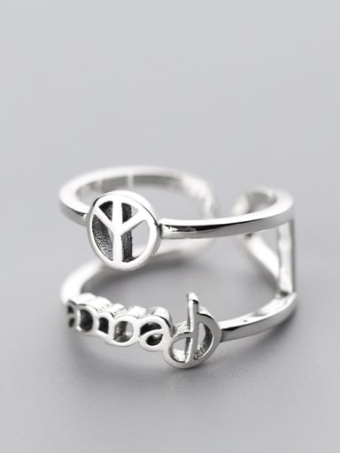 Exquisite Double Layer Airplane Shaped S925 Silver Ring