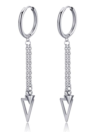 Stainless Steel With Fashion Triangle Earrings