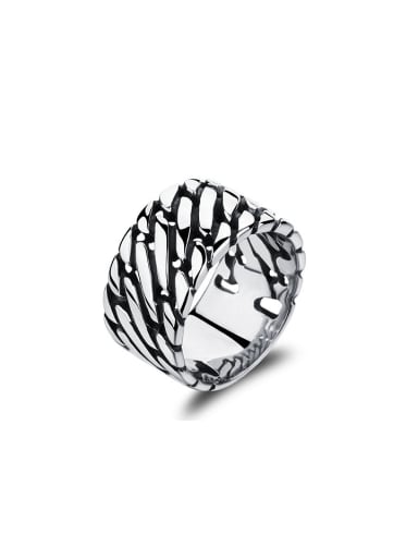 Personalized Wide Titanium Men Ring
