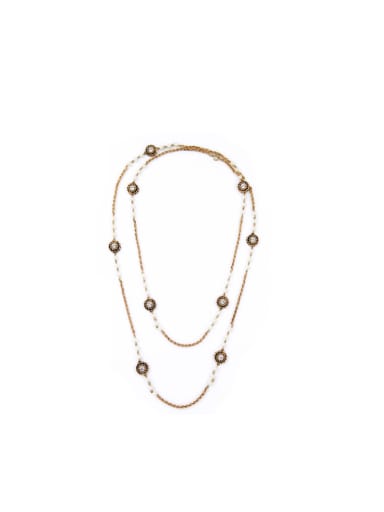 Simple Long  Alloy Necklace