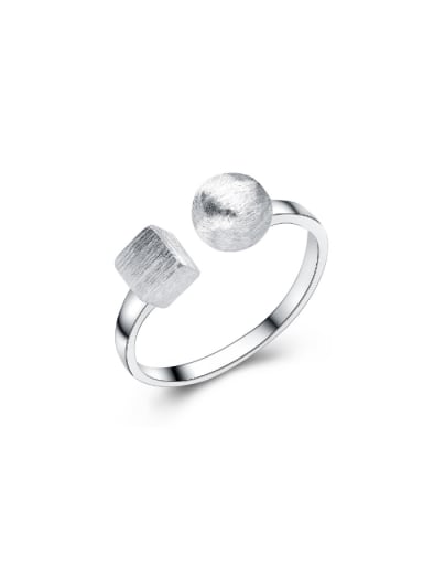 Ball Box Unisex Silver Opening Ring
