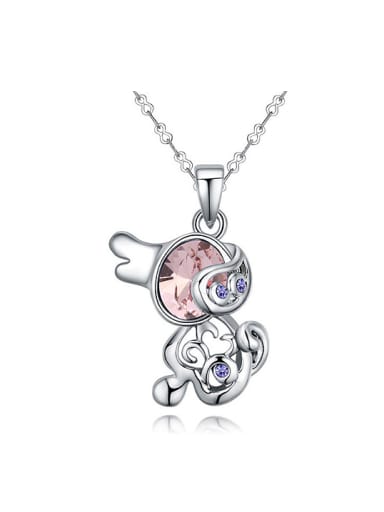 Personalized Little Dog Pendant austrian Crystal Alloy Necklace
