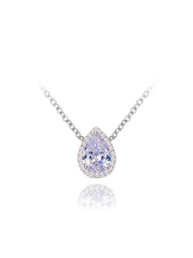 Personality Water Drop Shaped AAA Zircon Necklace