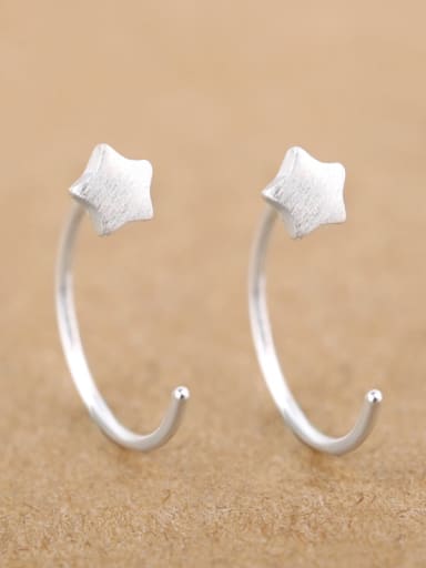 Simple Five-pointed Star cuff earring