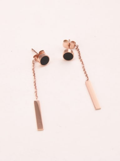 Geometric Shaped Tassel Drop Earrings