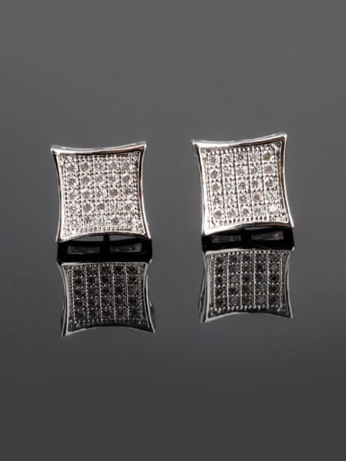 Square AAA Zircon Europe And The United State Quality stud Earring