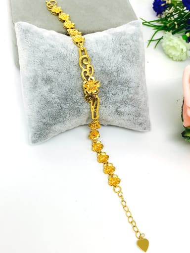 Gold Plated Flower Shaped Bracelet