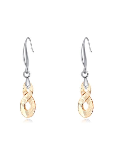 Simple Eight-shaped austrian Crystals Alloy Earrings