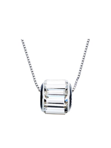 Simple austrian Crystal-studded Bead Necklace