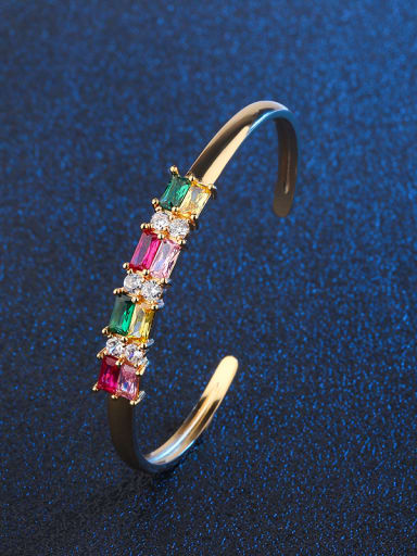 Copper With Glass stone Fashion Geometric Bracelets