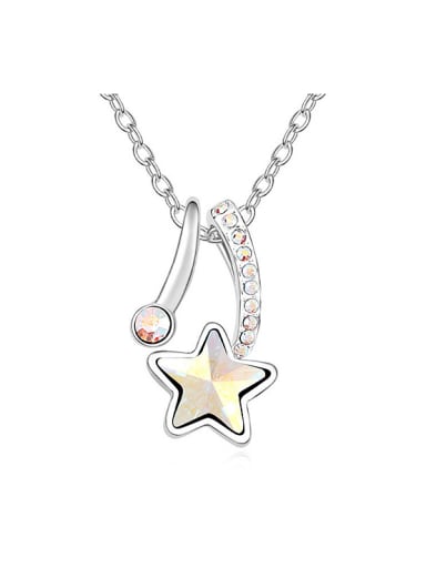 custom Fashion Star austrian Crystal Pendant Alloy Necklace