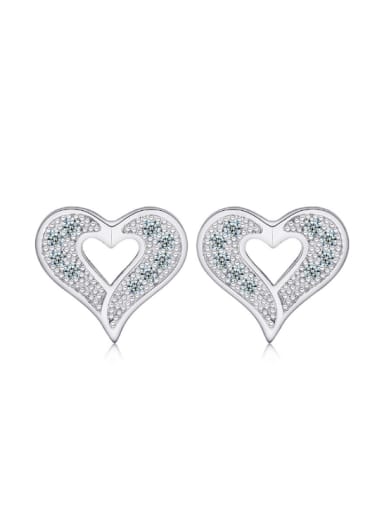 Hollow Heart Shaped Korean Style Stud Earrings