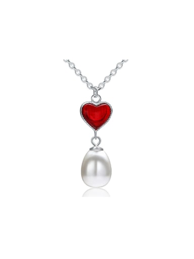 Brilliant Heart Freshwater Pearl Elegant Necklace