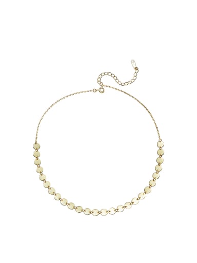 Simple Tiny Round shapes Gold Plated Necklace