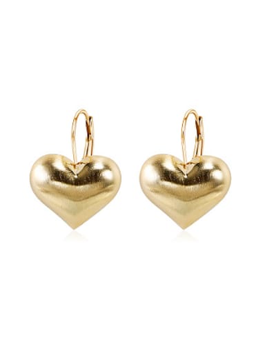 Fashion 18K Gold Heart-shaped stud Earring