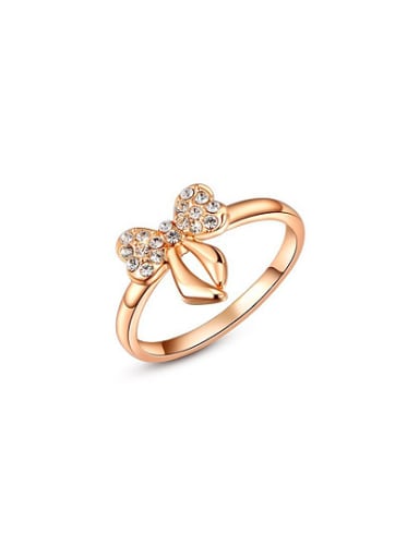 Beautiful Bowknot Shaped Austria Crystal Ring