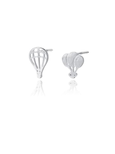 925 Sterling Silver With Gold Plated Simplistic badminton  Stud Earrings