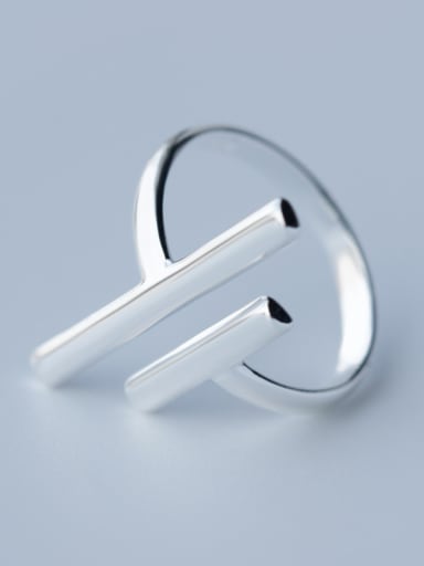 925 Sterling Silver With Silver Plated Simplistic free size Rings
