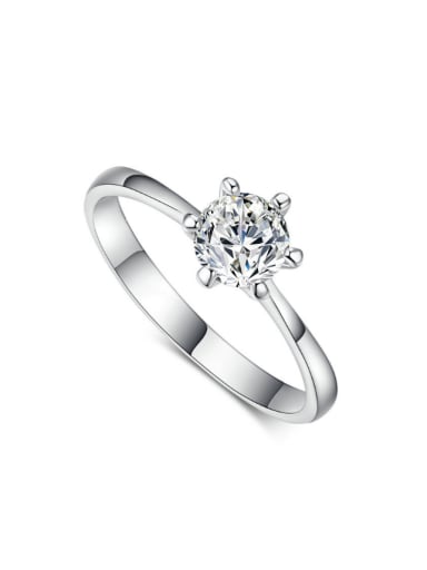 AAA Zircons Simple Fashion Wedding Ring
