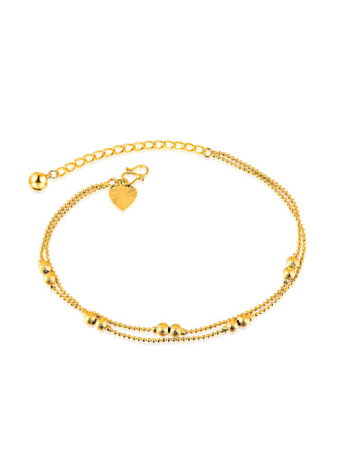 Retro style Gold Plated Tiny Beads Anklet