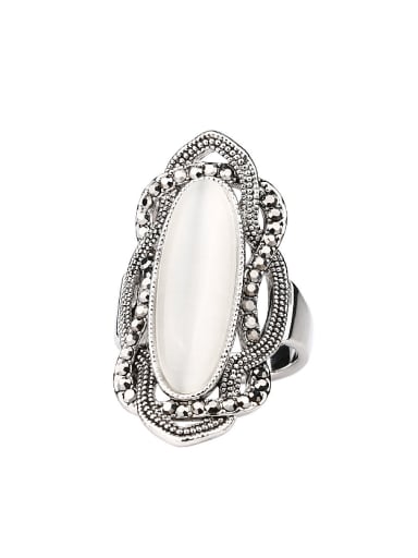 Retro style Personalized Oval Opal stone Alloy Ring