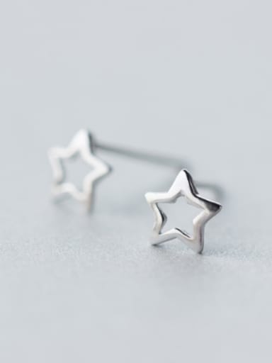 S925 Silver Sweet Star Stud cuff earring
