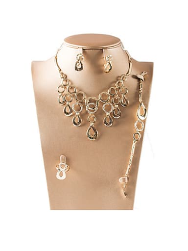 Water Drop Colorfast Four Pieces Jewelry Set