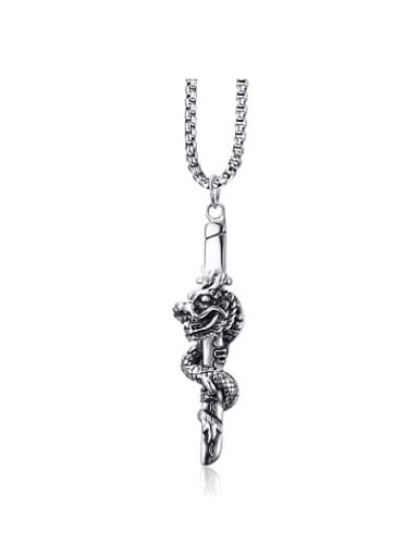 Men Creative Dragon Shaped Titanium Pendant