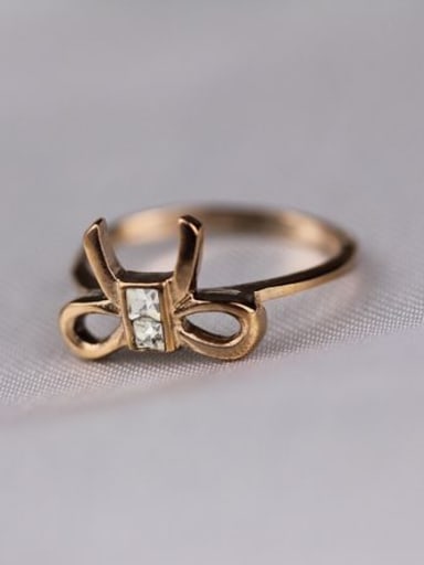 custom Bow Shaped Zircon Women Ring