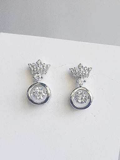 Tiny Zircon Crown Stud Earrings
