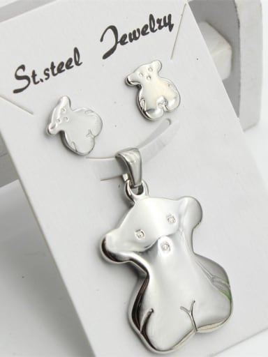 Bear-shape Two Piecse Jewelry Set