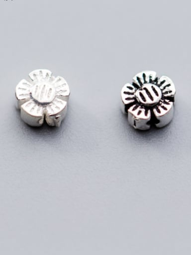 925 Sterling Silver With Silver Plated Classic Flower Charms