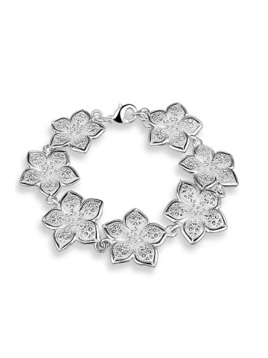 Fashion Rosary Flowers Copper Bracelet