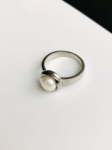 Copper With 18k White Gold Plated Classic Ball Rings