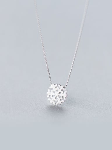 S925 silver small snow necklace